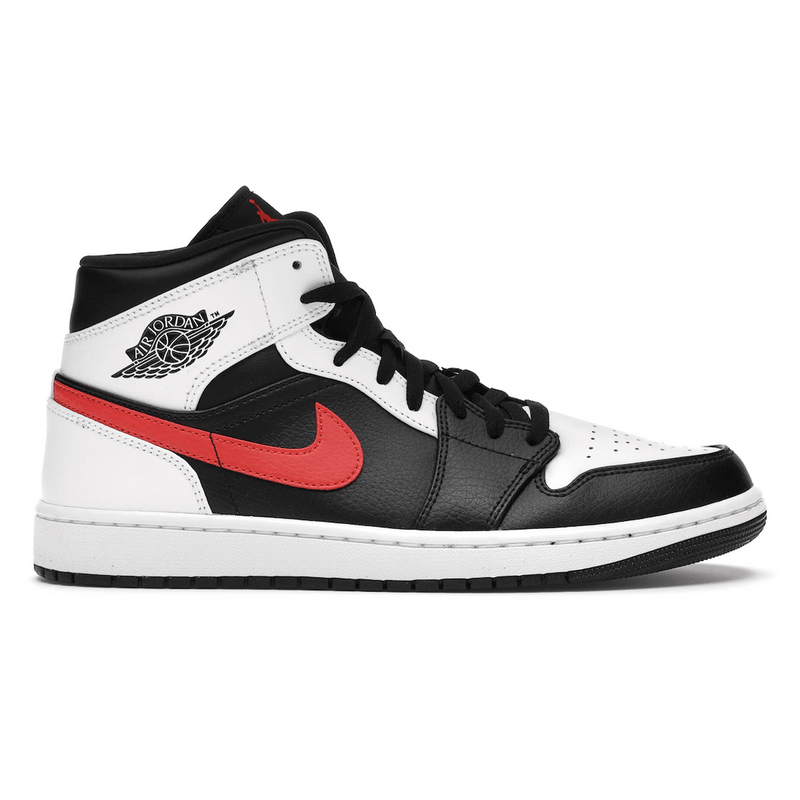 Air Jordan 1 Mid Black Chile Red White product image