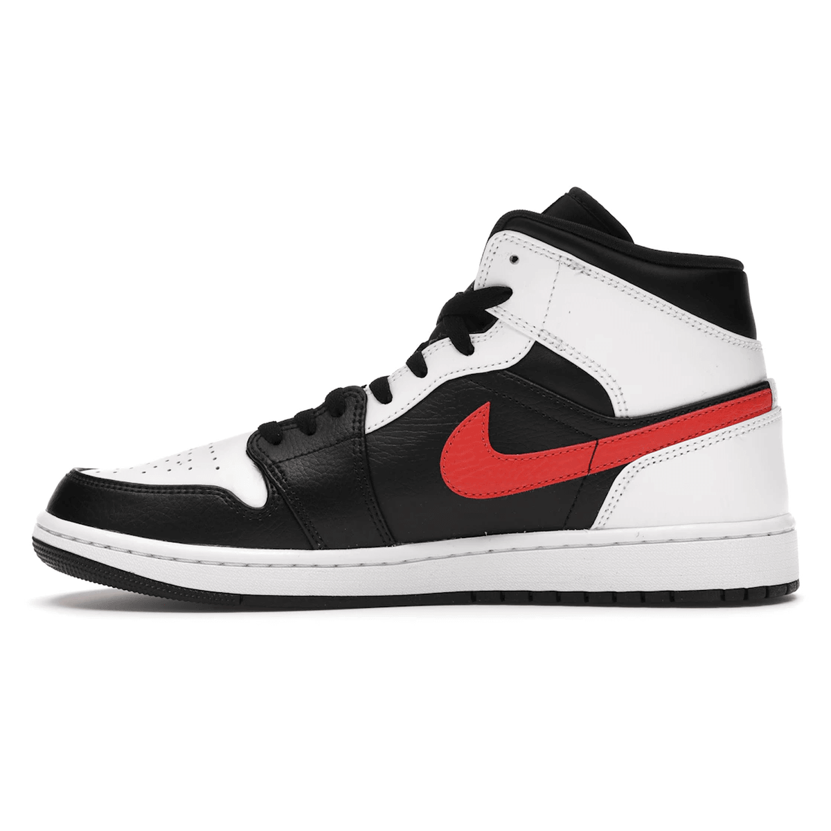Air Jordan 1 Mid Black Chile Red White - Sneakerzone
