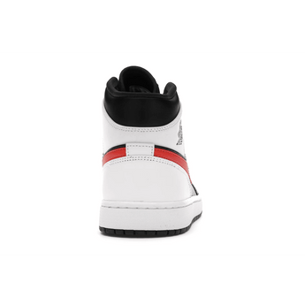 Air Jordan 1 Mid Black Chile Red White - Sneakerzone