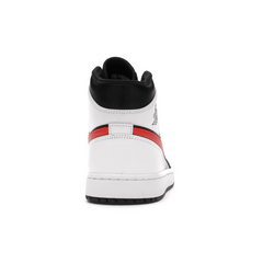 Air Jordan 1 Mid Black Chile Red White - Sneakerzone