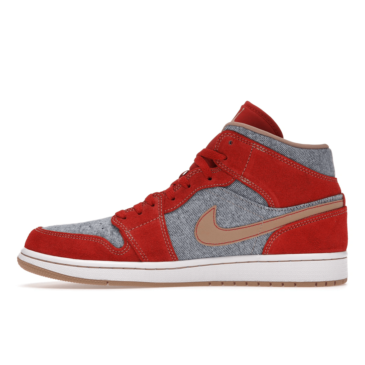 Air Jordan 1 Mid Denim Red - Sneakerzone