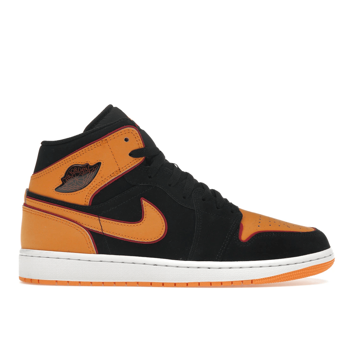 Air Jordan 1 Mid Fat Tongue Black Orange - Sneakerzone