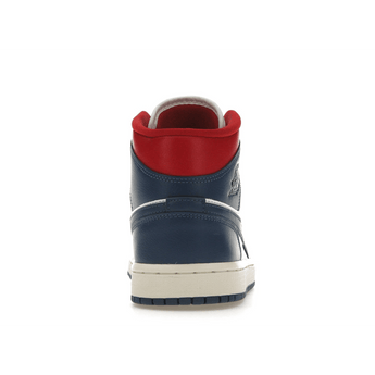 Air Jordan 1 Mid French Blue Gym Red - Sneakerzone