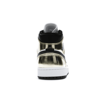 Air Jordan 1 Mid Metallic Gold Black White - Sneakerzone