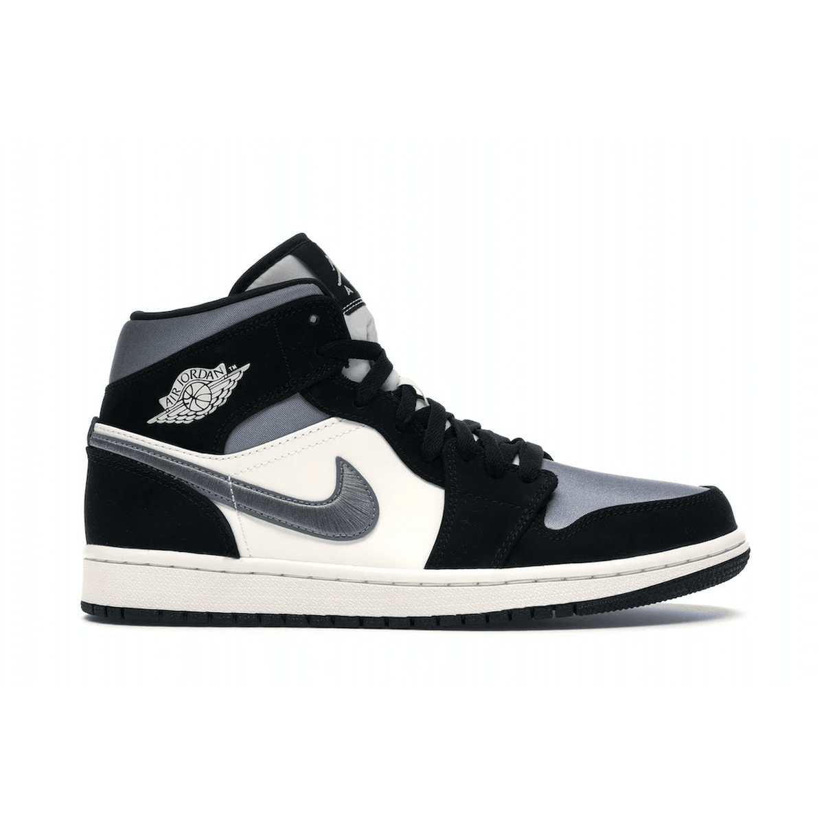 Air Jordan 1 Mid Satin Grey Toe - Sneakerzone