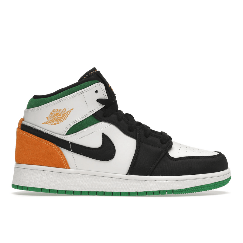 Air Jordan 1 Mid SE White Laser Orange Lucky Green product image