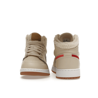 Air Jordan 1 Mid Utility Fleece Pearl White - Sneakerzone