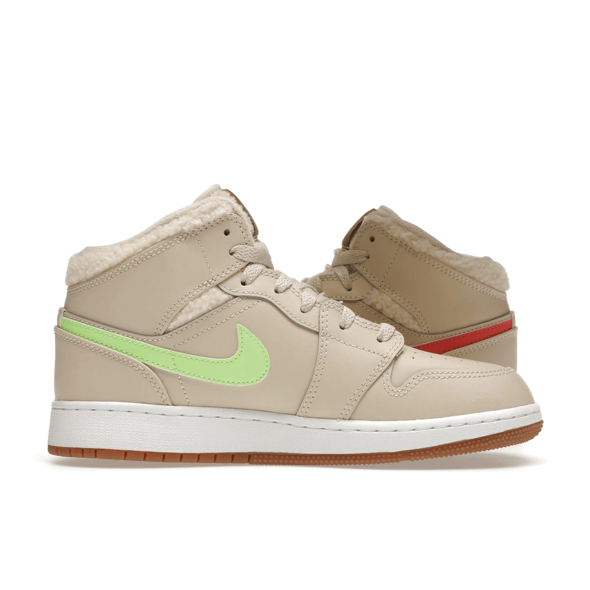 Air Jordan 1 Mid Utility Fleece Pearl White - Sneakerzone