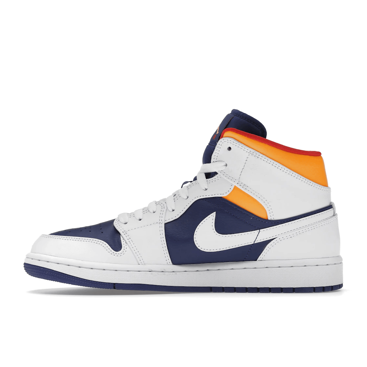 Air Jordan 1 Mid White Laser Orange Deep Royal Blue - Sneakerzone