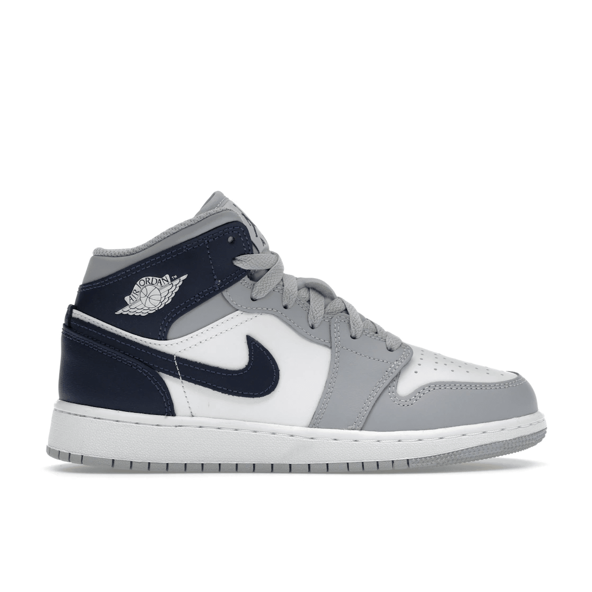 Air Jordan 1 Mid Wolf Grey Midnight Navy - Sneakerzone