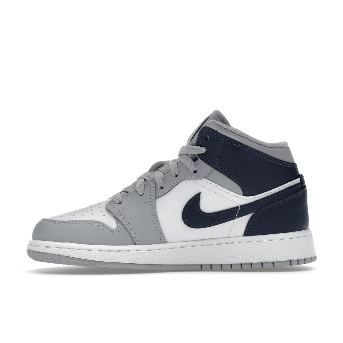 Air Jordan 1 Mid Wolf Grey Midnight Navy - Sneakerzone