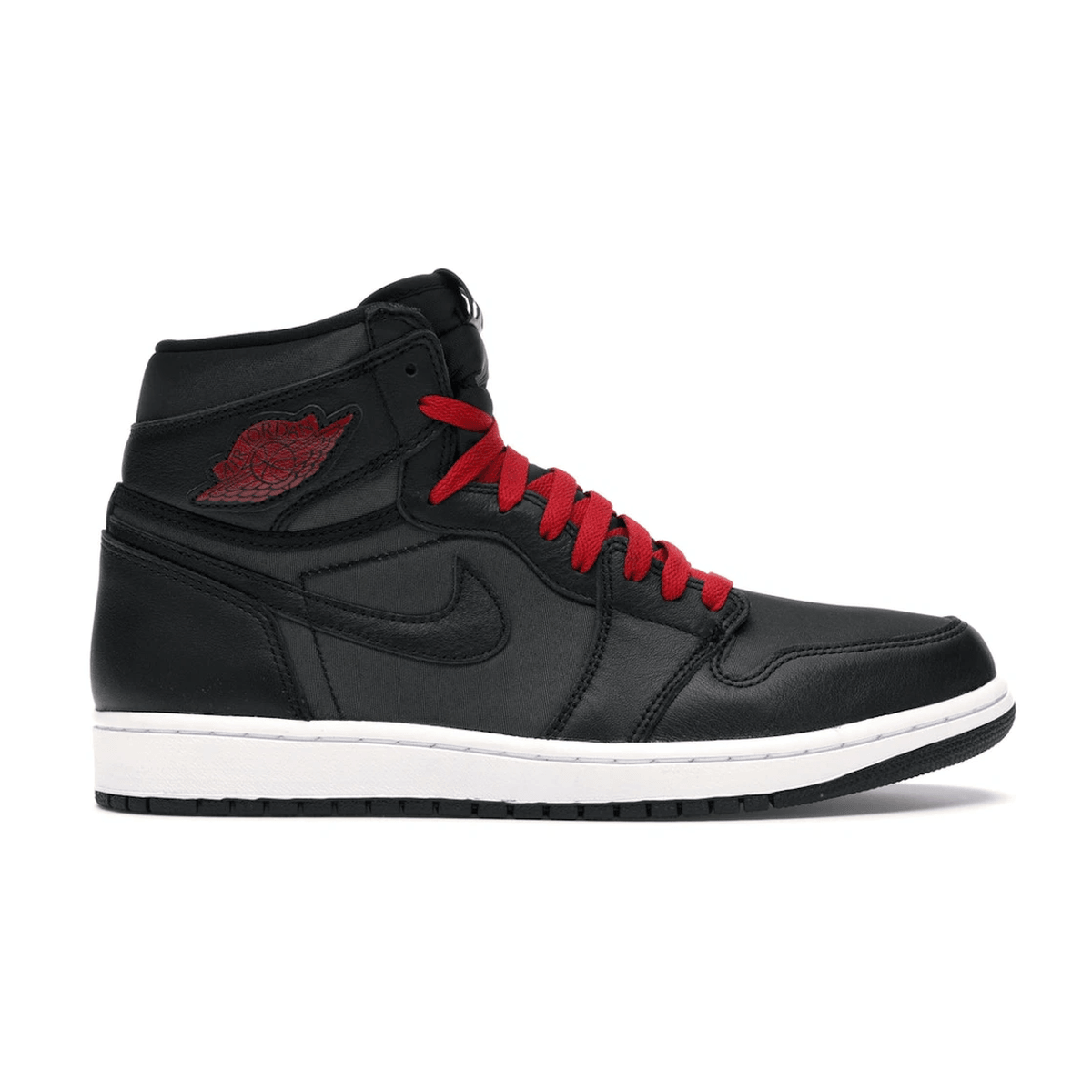 Air Jordan 1 Retro High Black Satin Gym Red - Sneakerzone