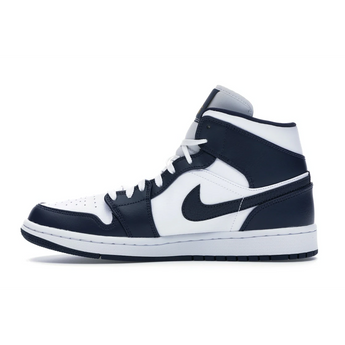 Air Jordan 1 Mid White Metallic Gold Obsidian