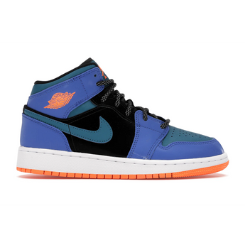 Air Jordan 1 Mid Racer Blue Green Abyss