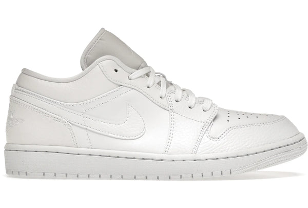 Air Jordan 1 Low Triple White Tumbled Leather