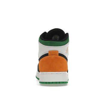 Air Jordan 1 Mid SE White Laser Orange Lucky Green