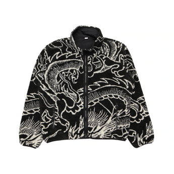 Stussy Dragon Sherpa Jacket Black