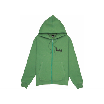 Stussy Flipped Zip Hoodie Green