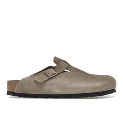 Birkenstock Boston Soft Footbed Suede Taupe - Sneakerzone