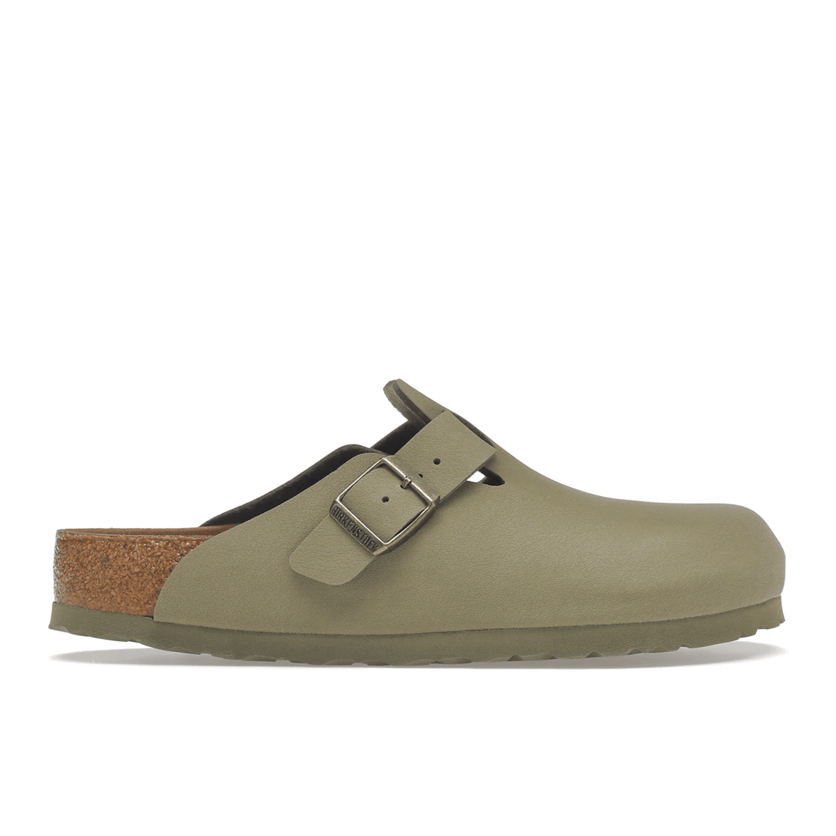 Birkenstock Boston Vegan Birkibuc Khaki - Sneakerzone