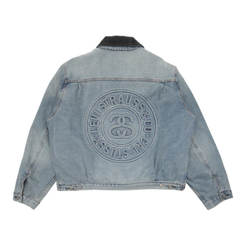 Stüssy x Levi's Embossed Praglad Trucker Jacket Stussy Rugged-Blue