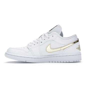 Air Jordan 1 Low White Metallic Gold