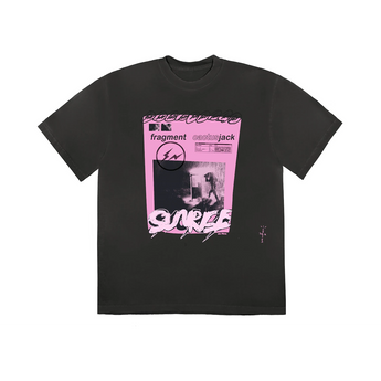 Travis Scott Cactus Jack For Fragment Pink Sunrise T-shirt Washed Black