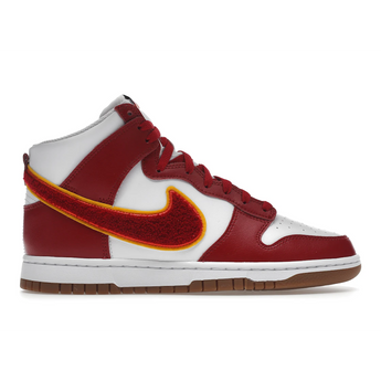 Nike Dunk High Chenille Swoosh White Gym Red