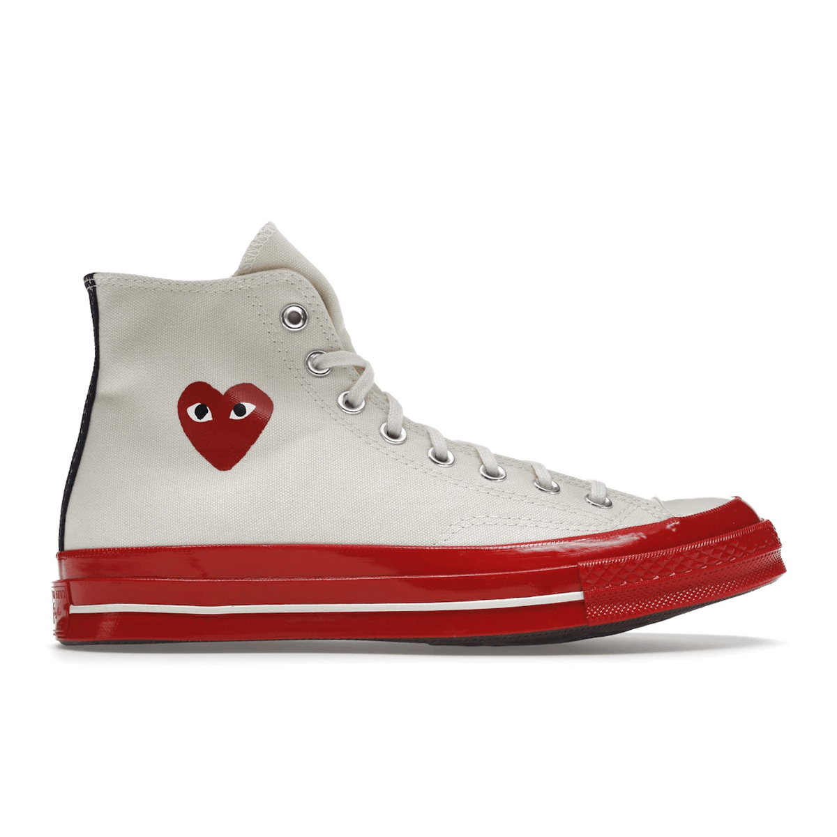 Converse Chuck Taylor All Star 70 Hi Comme des Garcons PLAY Egret Red Midsole - Sneakerzone