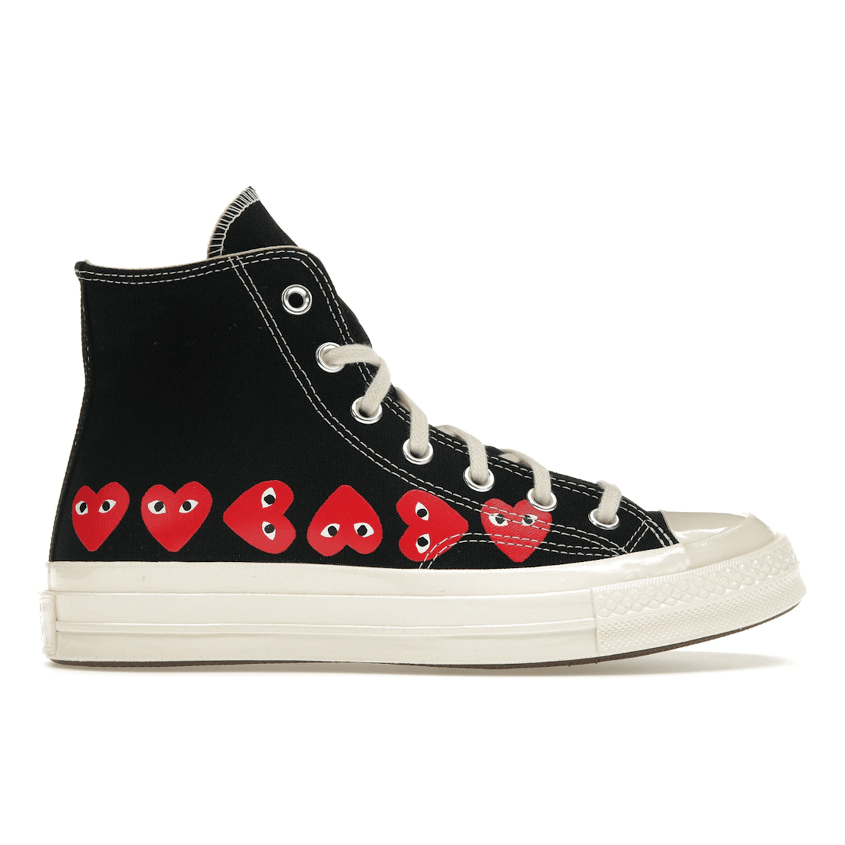 Converse Chuck Taylor All Star 70 Hi Comme des Garcons PLAY Multi-Heart Black - Sneakerzone