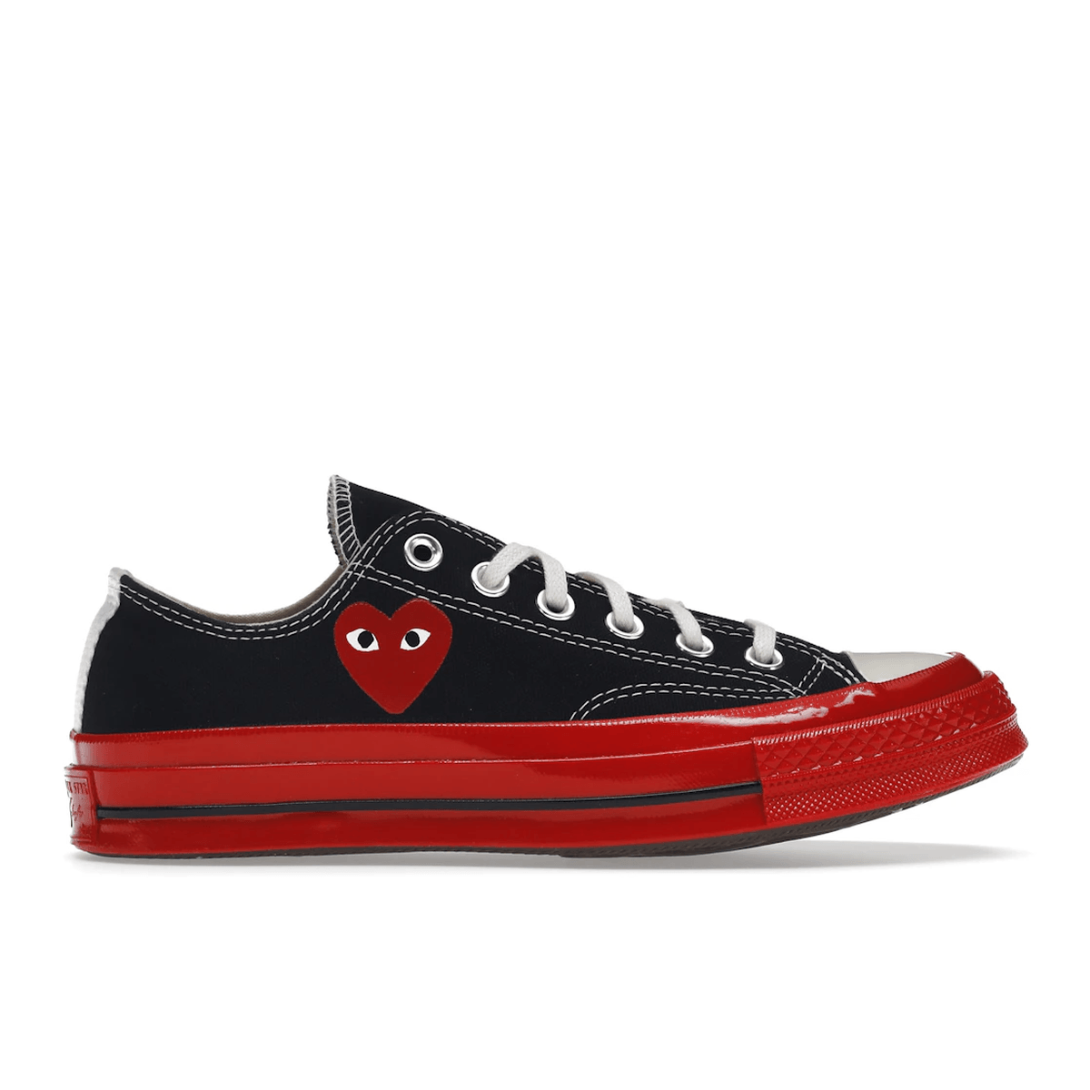 Converse Chuck Taylor All Star 70 Ox Comme des Garcons PLAY Black Red Midsole - Sneakerzone