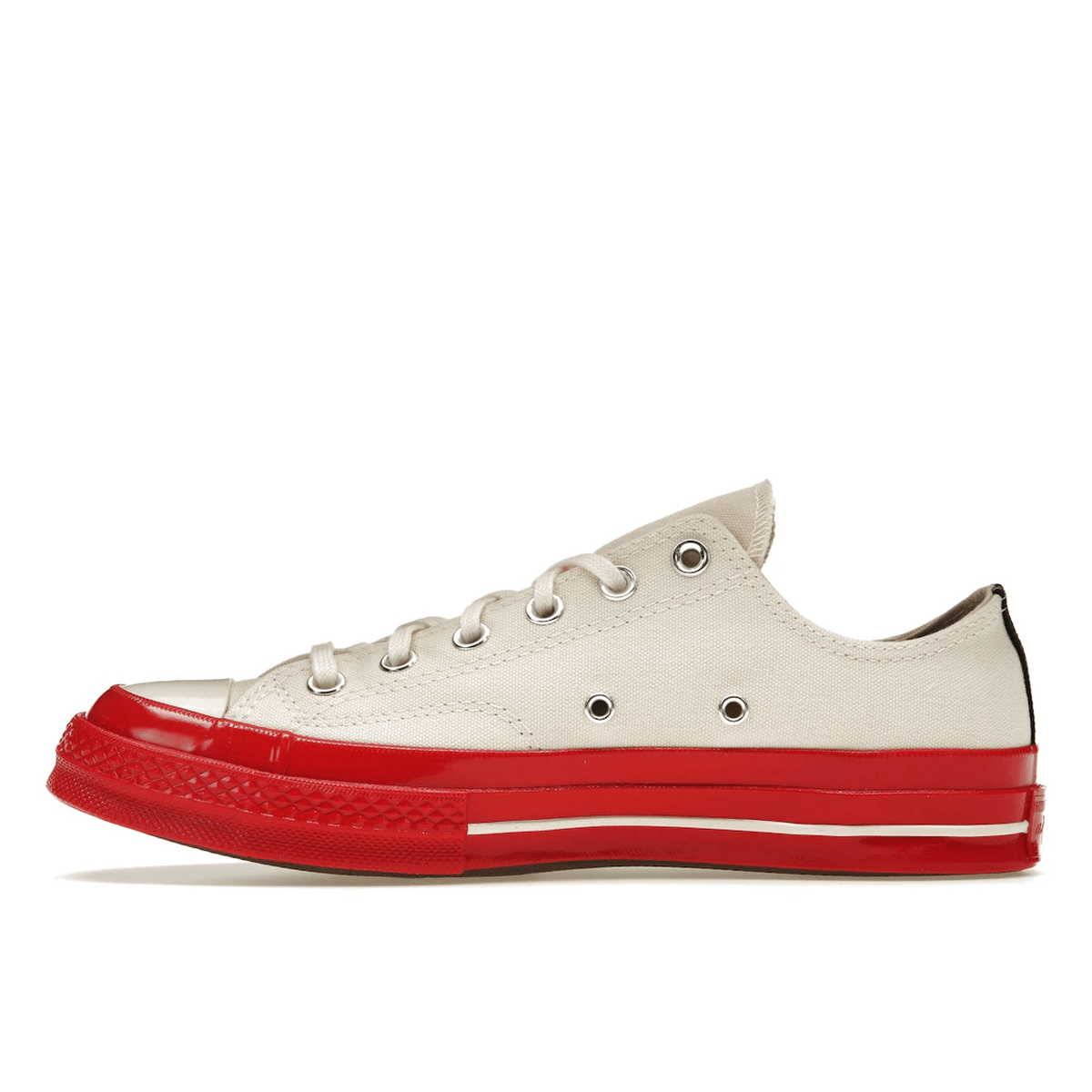 Converse Chuck Taylor All Star 70 Ox Comme des Garcons PLAY Egret Red Midsole - Sneakerzone