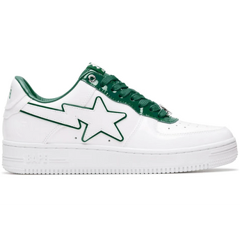 A Bathing Ape Bape Sta Patent Leather White Green