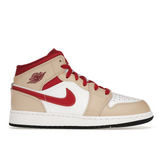 Air Jordan 1 Mid Light Curry Cardinal