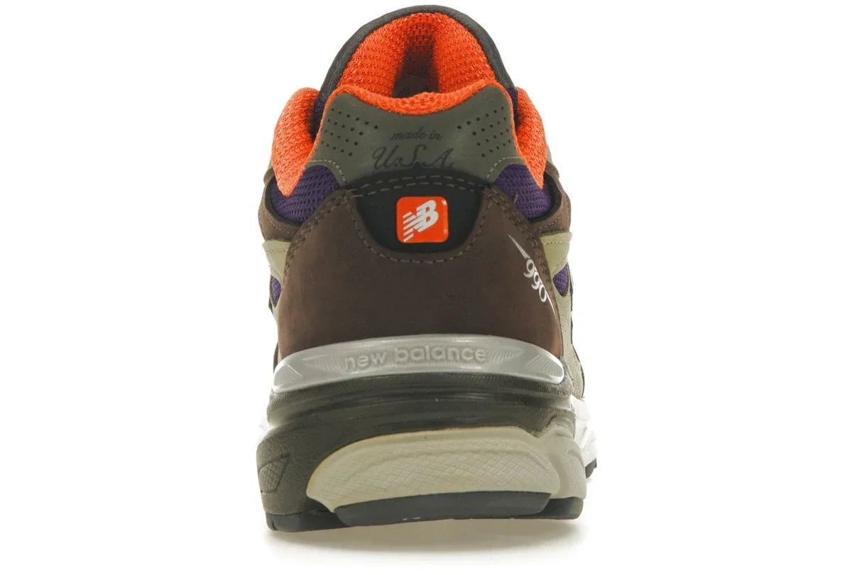 New Balance 990v3 MiUSA Teddy Santis Khaki Orange - Sneakerzone