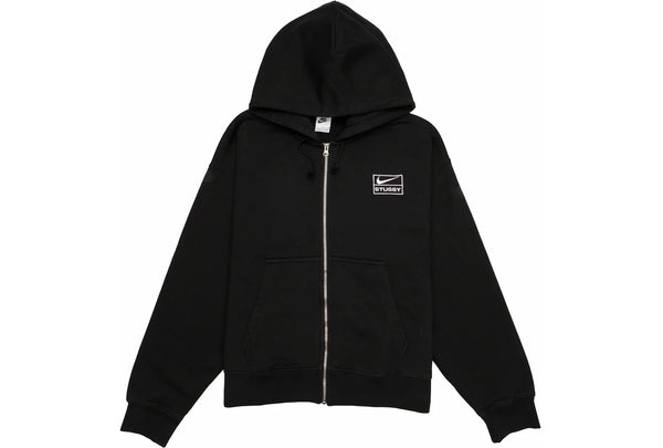 Stussy x Nike Stone Washed Fleece Zip Hoodie Black