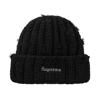 Supreme Hand Tied Beanie Black