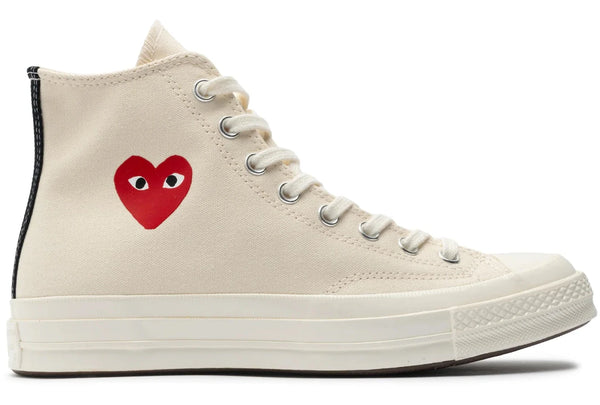 Converse Chuck Taylor All Star 70 Hi Comme des Garcons PLAY Single Heart Milk