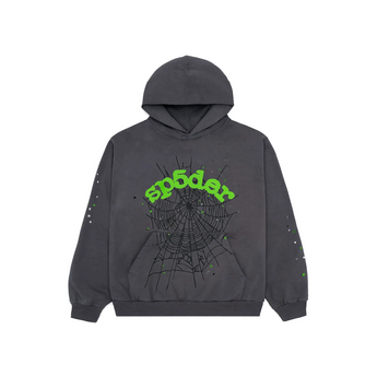 Sp5der Wait Web Hoodie Slate Grey