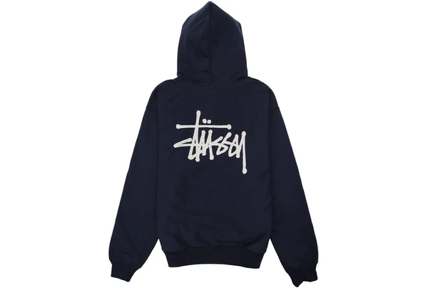 Stussy Basic Hoodie Navy/White