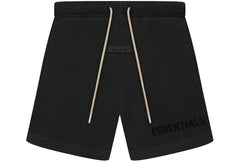 Fear of God Essentials Cream Drawstring Sweatshort Jet Black - Sneakerzone