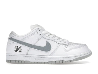 Nike SB Dunk Low Supreme 94 White Metallic Silver - Sneakerzone