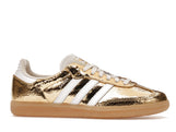 Adidas Samba OG Gold Metallic Cracked Leather