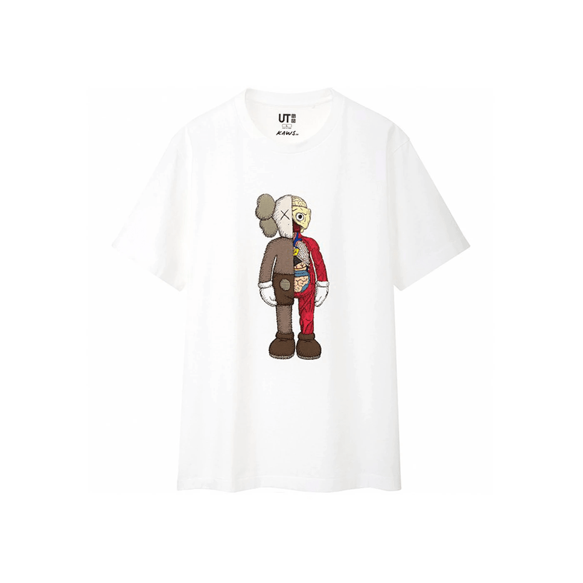 KAWS x Uniqlo Flayed Tee White - Sneakerzone