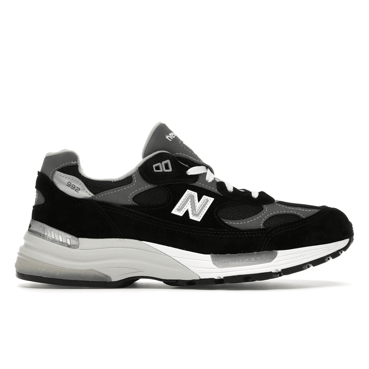 New Balance 992 Black Grey Suede - Sneakerzone
