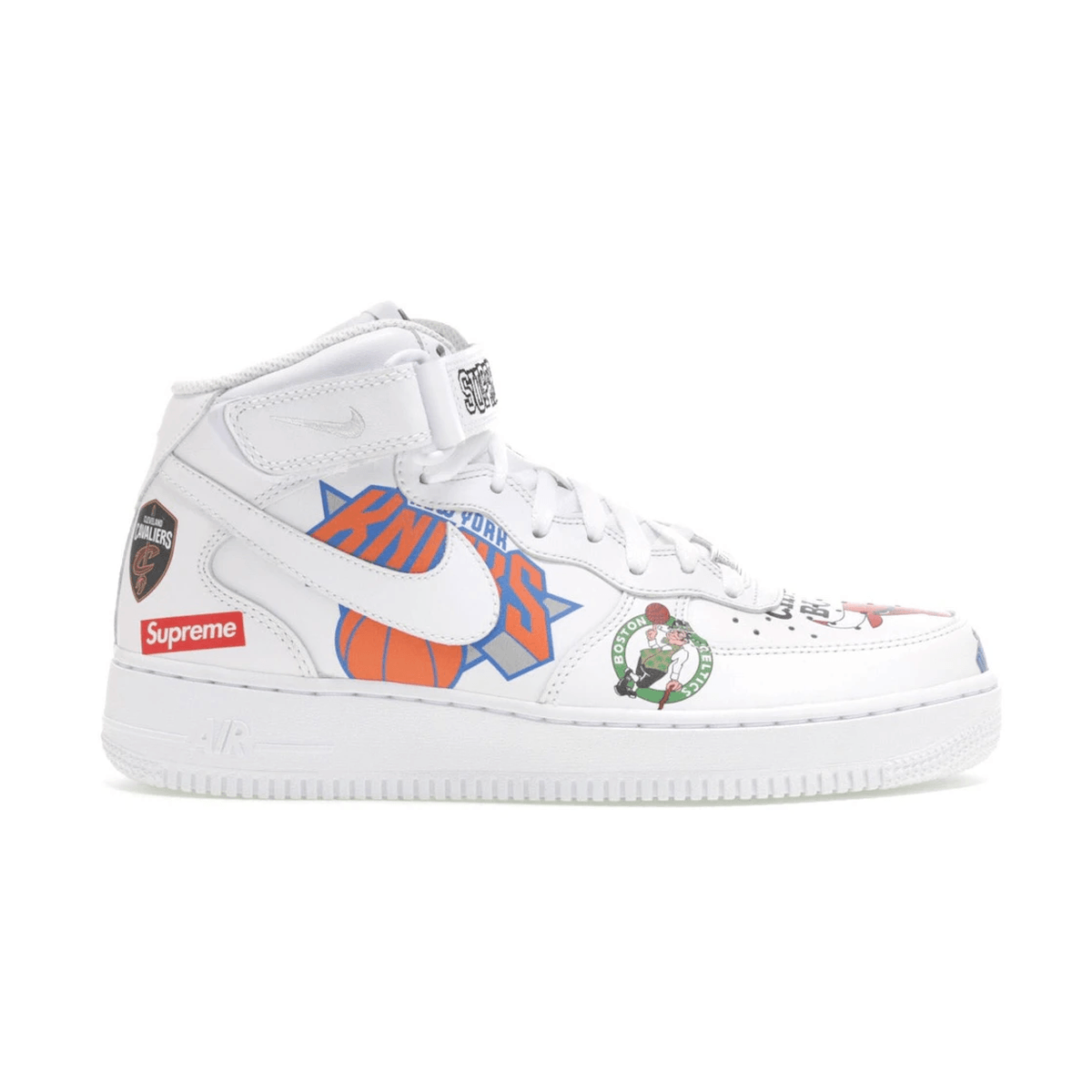 Nike Air Force 1 Mid Supreme NBA White - Sneakerzone