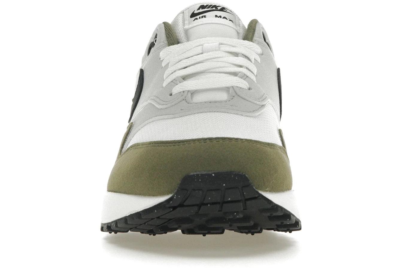 Nike Air Max 1 White Black Medium Olive - Sneakerzone