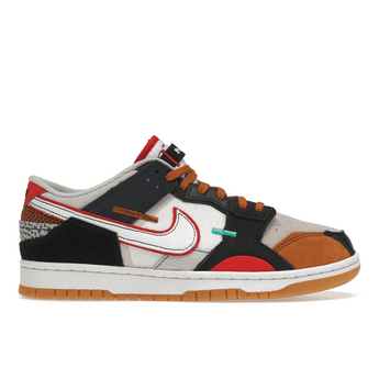 Nike Dunk Low Scrap Black Grey University Red - Sneakerzone