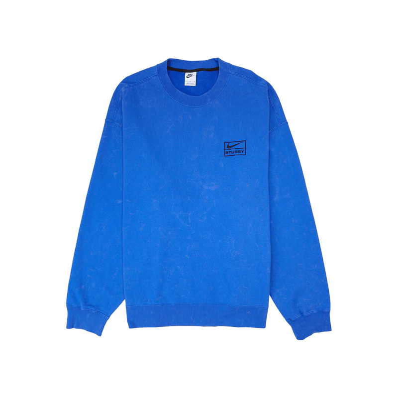 Nike x Stussy Acid Wash Crew Fleece Blue  product image