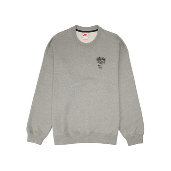 Nike x Stussy International Crewneck Sweatshirt Heather Grey - Sneakerzone